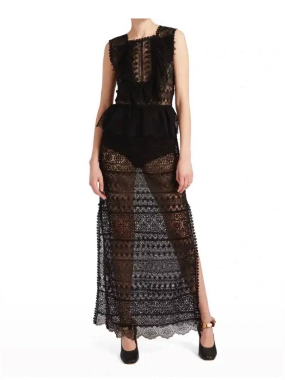 Ulla Johnson Lilia sheer crochet maxi dress - Picture 2 of 7